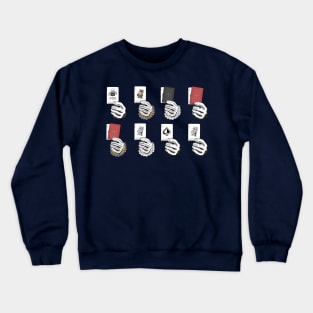 Clown hand Cards set Crewneck Sweatshirt